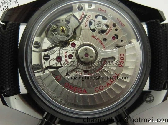 0112 Speedmaster “Dark Side of The Moon” Real Ceramic OMF 1:1 Best Edition Black Black on Nylon Strap A WeatherProof 7976